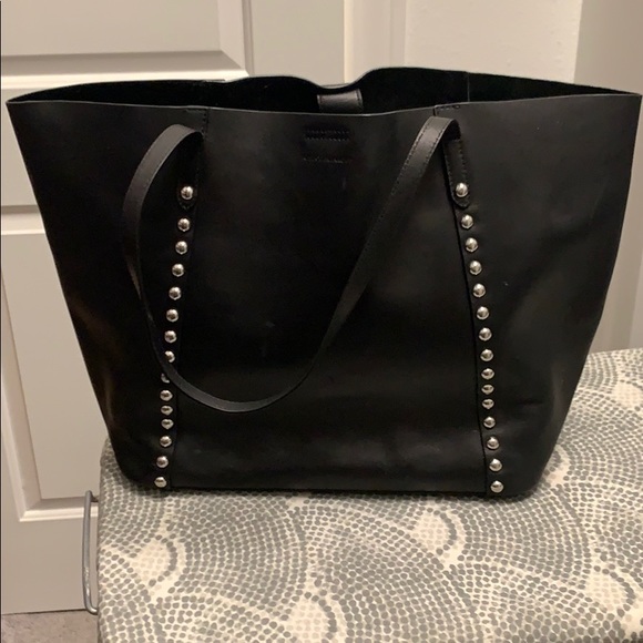 Black smooth leather Rebecca Minkoff tote - Picture 1 of 7